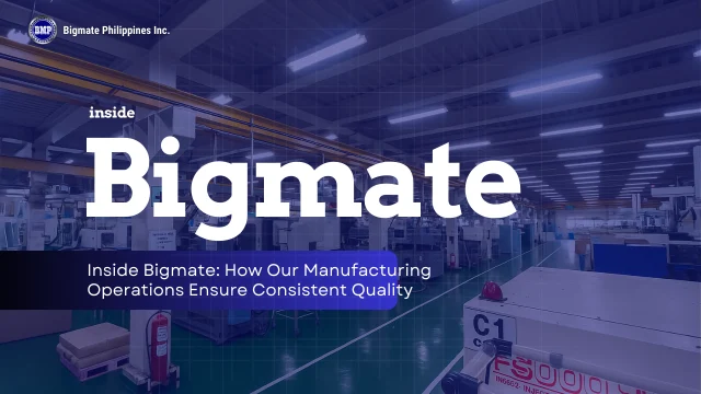Plastic manufacturing through plastic injection at Bigmate Philippines Inc